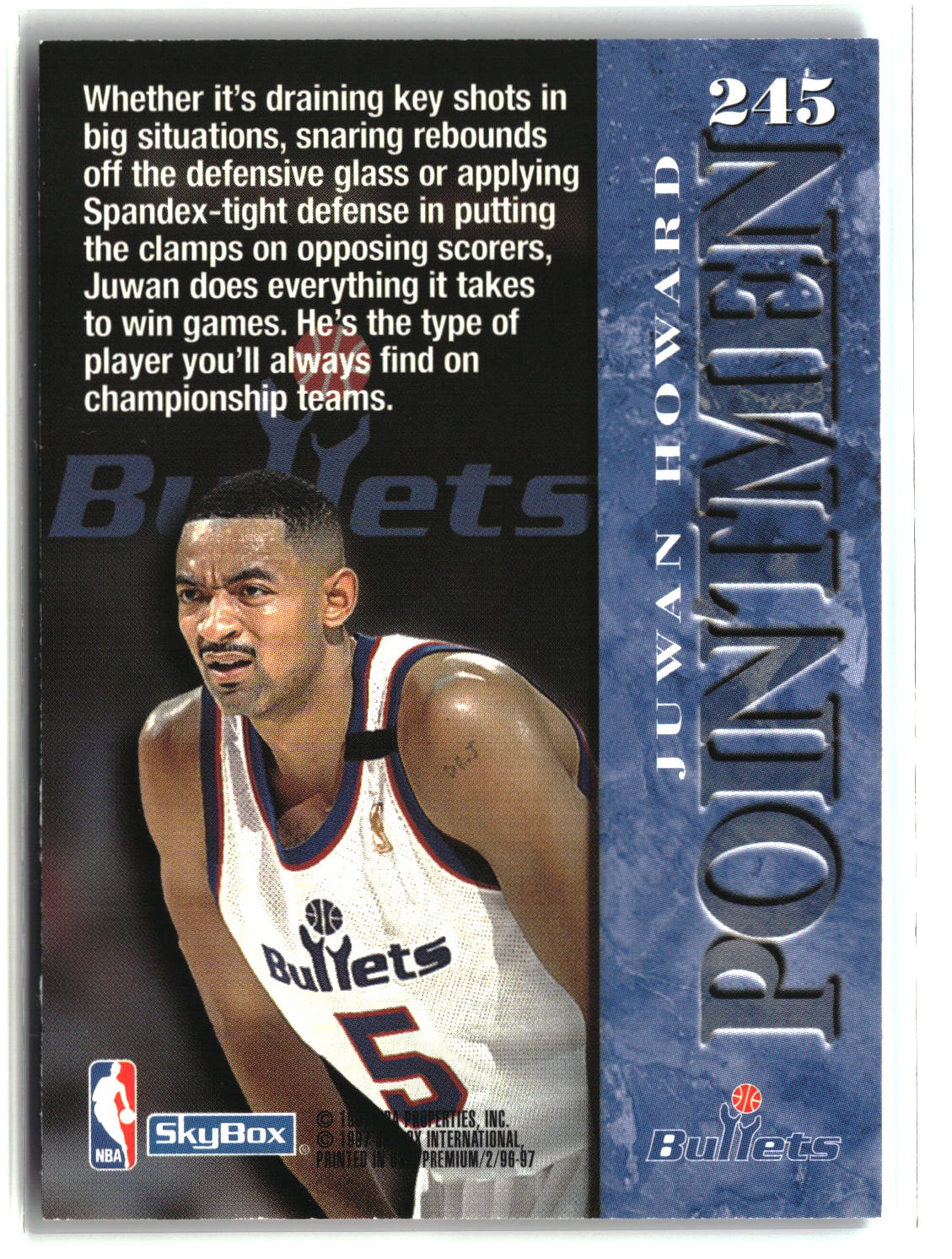Juwan Howard 1996-97 SkyBox Premium #245