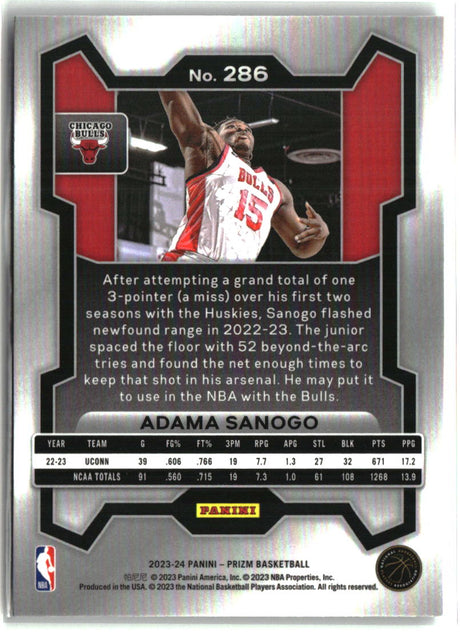 Adama Sanogo 2023-24 Panini Prizm #286