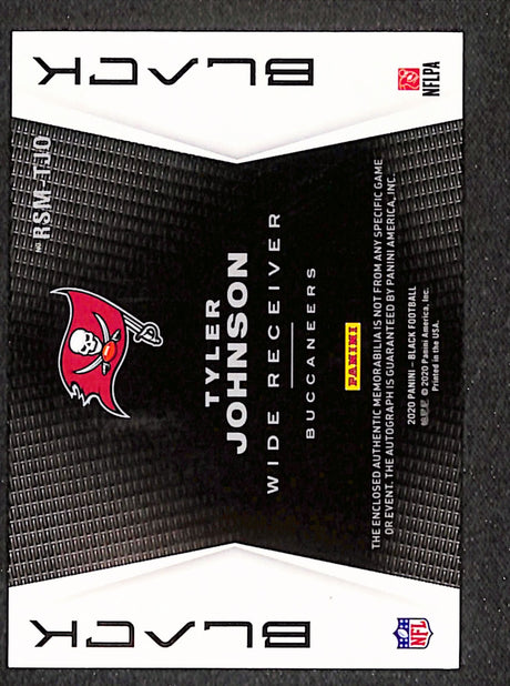Tyler Johnson 2020 Panini Black Rookie Signature Materials Silver #RSM-TJO #/50