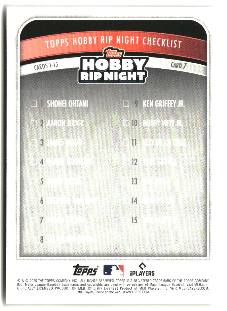 Dylan Crews 2025 Topps Hobby Rip Night #7