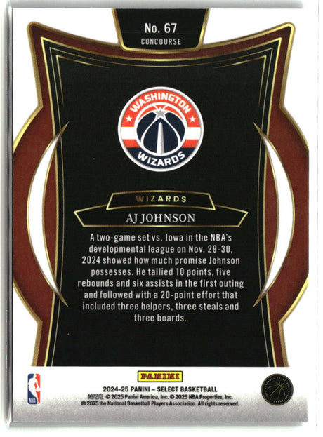 AJ Johnson 2024-25 Panini Select #67