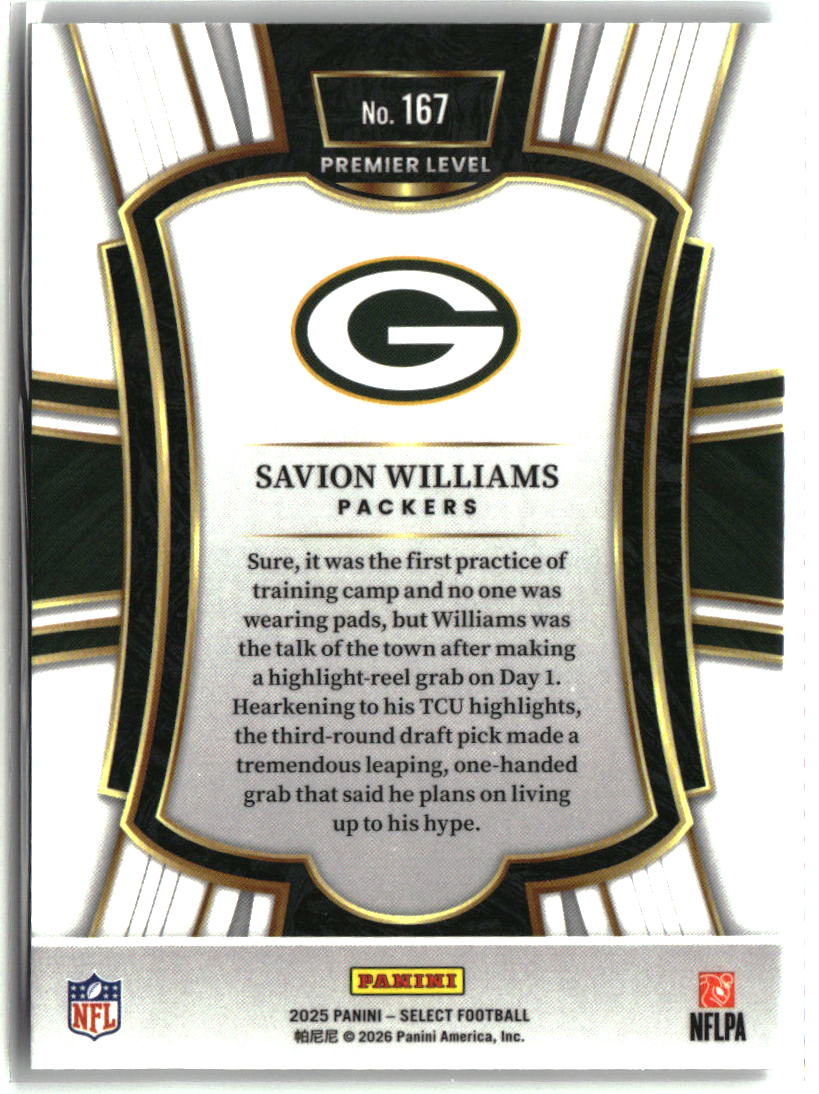 Savion Williams 2025 Panini Select #167