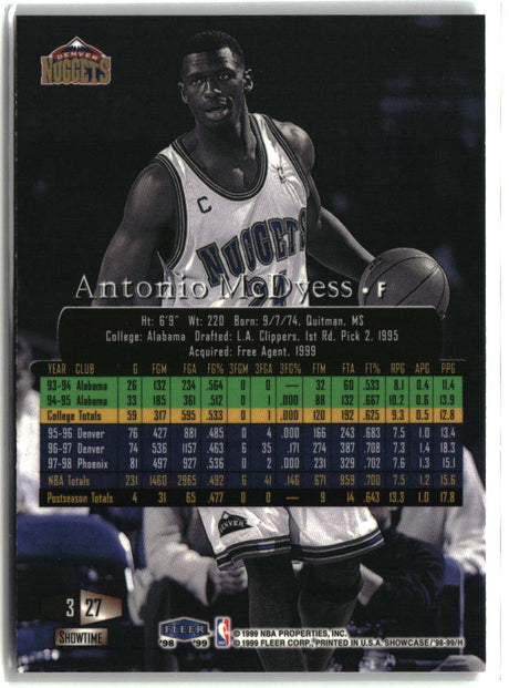 Antonio McDyess 1998-99 Flair Showcase #27