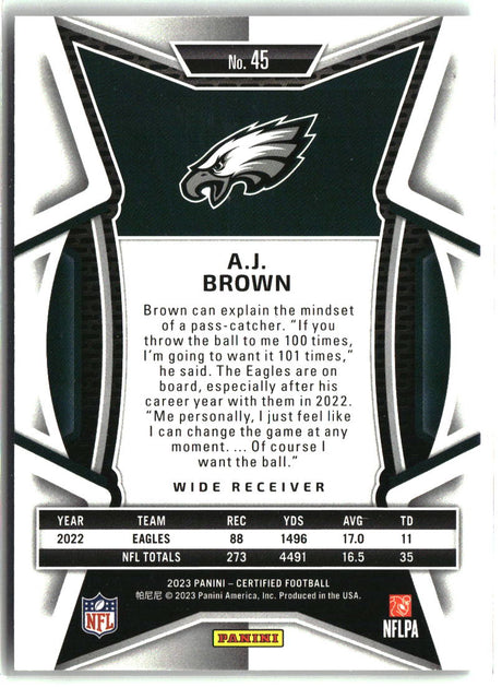 A.J. Brown 2023 Panini Certified #45