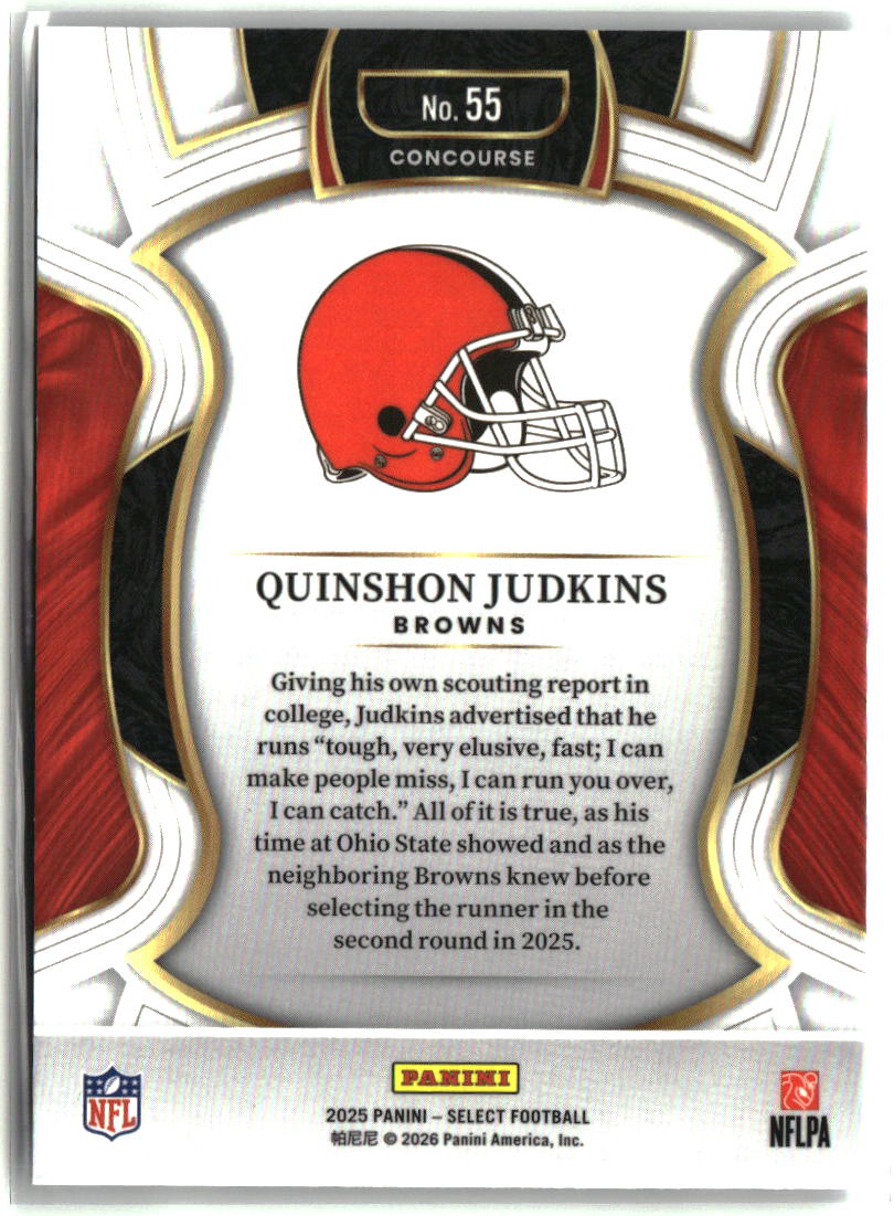 Quinshon Judkins 2025 Panini Select #55