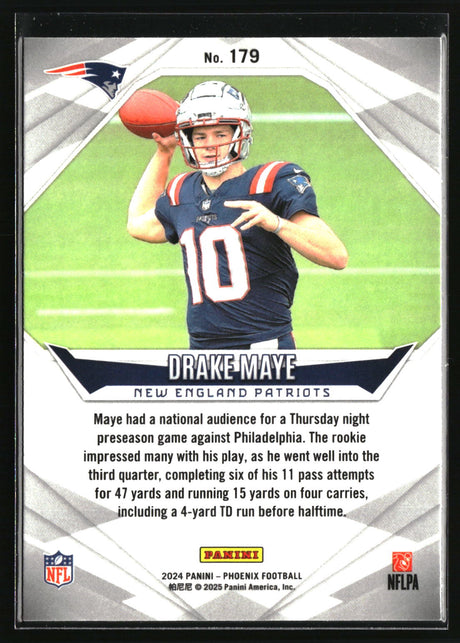 Drake Maye 2024 Panini Phoenix Orange Fade #179