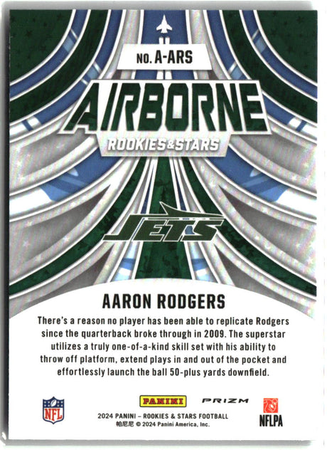 Aaron Rodgers 2024 Panini Rookies & Stars Airborne Silver #A-ARS