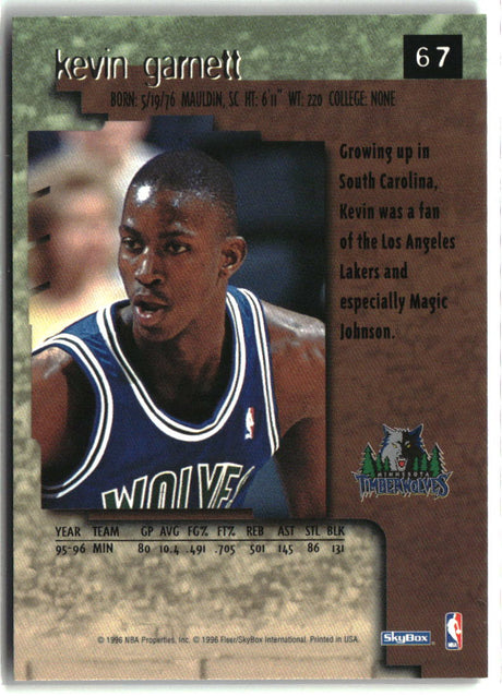 Kevin Garnett 1996-97 SkyBox Premium #67