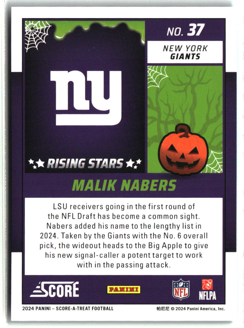 Malik Nabers 2024 Score-A-Treat Rising Stars Green Bats #37