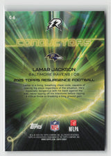 Lamar Jackson 2025 Topps Resurgence Conductors White Surge Refractor #C-6