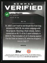 Oziyah Sellers 2025-26 Bowman Bowman Verified Refractor #BV-19