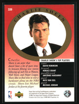 Michael Jordan / Charlie Sheen MA 1995-96 Upper Deck Electric Court #339