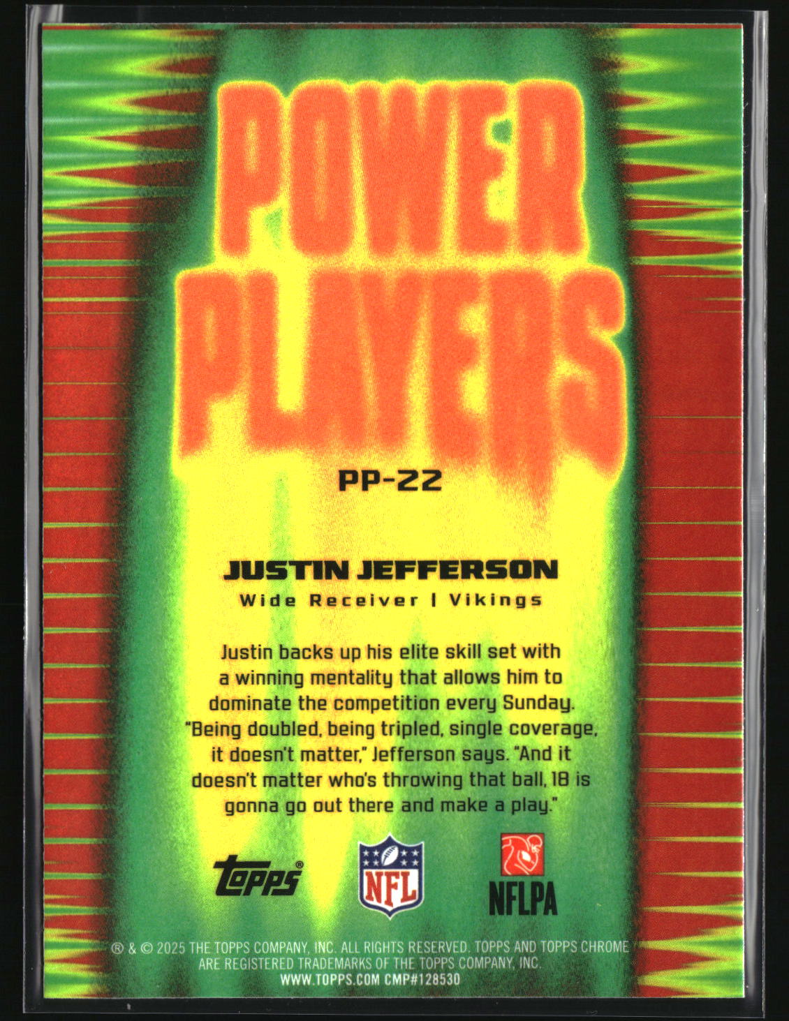 Justin Jefferson 2025 Topps Chrome Power Players #PP-22