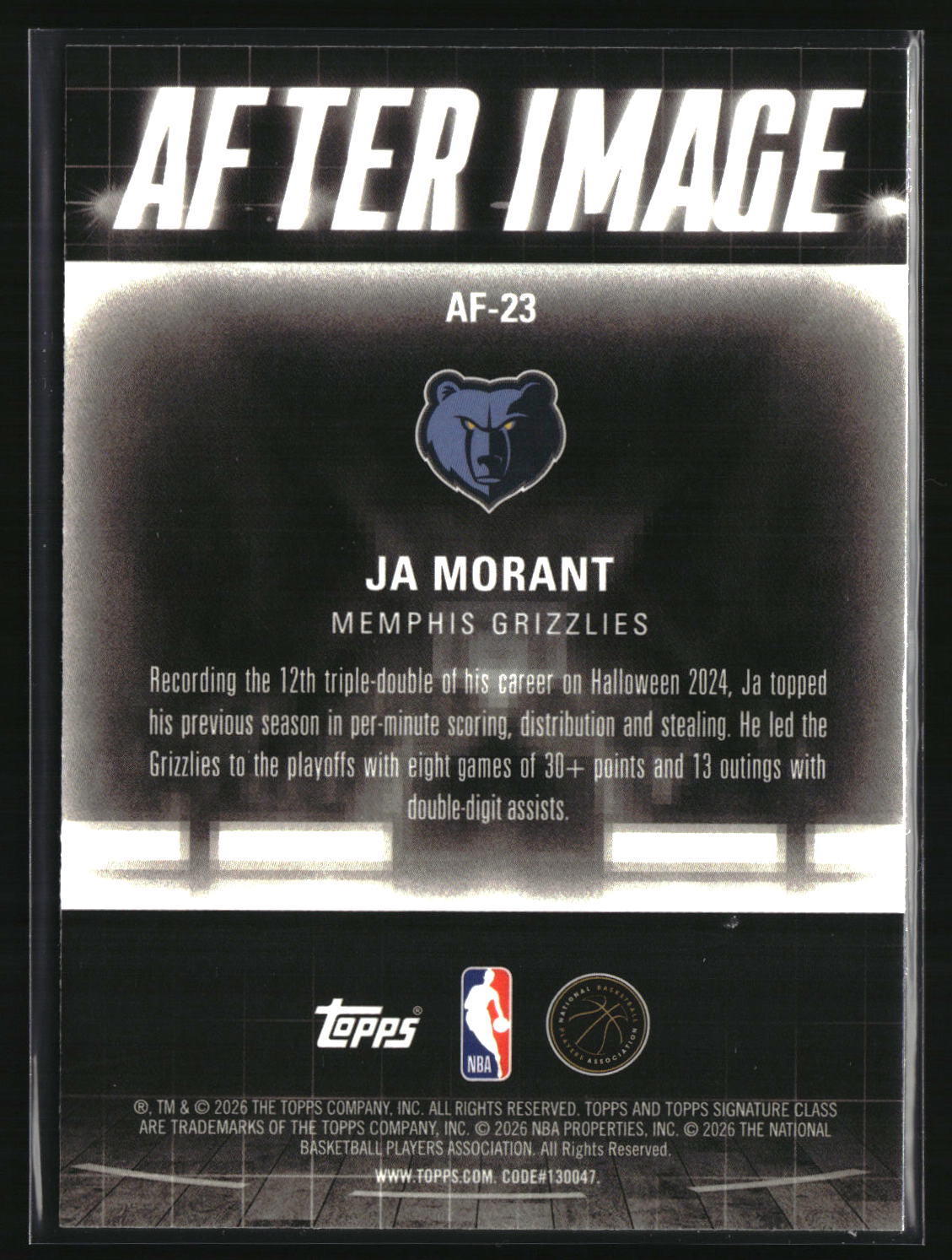 Ja Morant 2025-26 Topps Signature Class After Image #AF-23