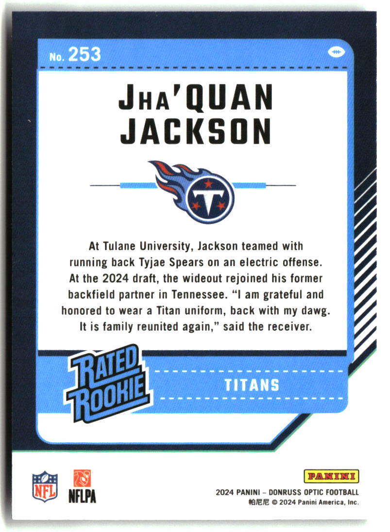 Jha'Quan Jackson 2024 Donruss Optic #253
