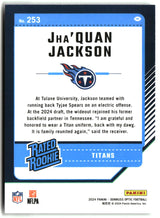 Jha'Quan Jackson 2024 Donruss Optic #253