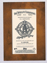 CJ Abrams 2024 Topps Allen & Ginter Framed Mini Baseball Autographs #MA-CA