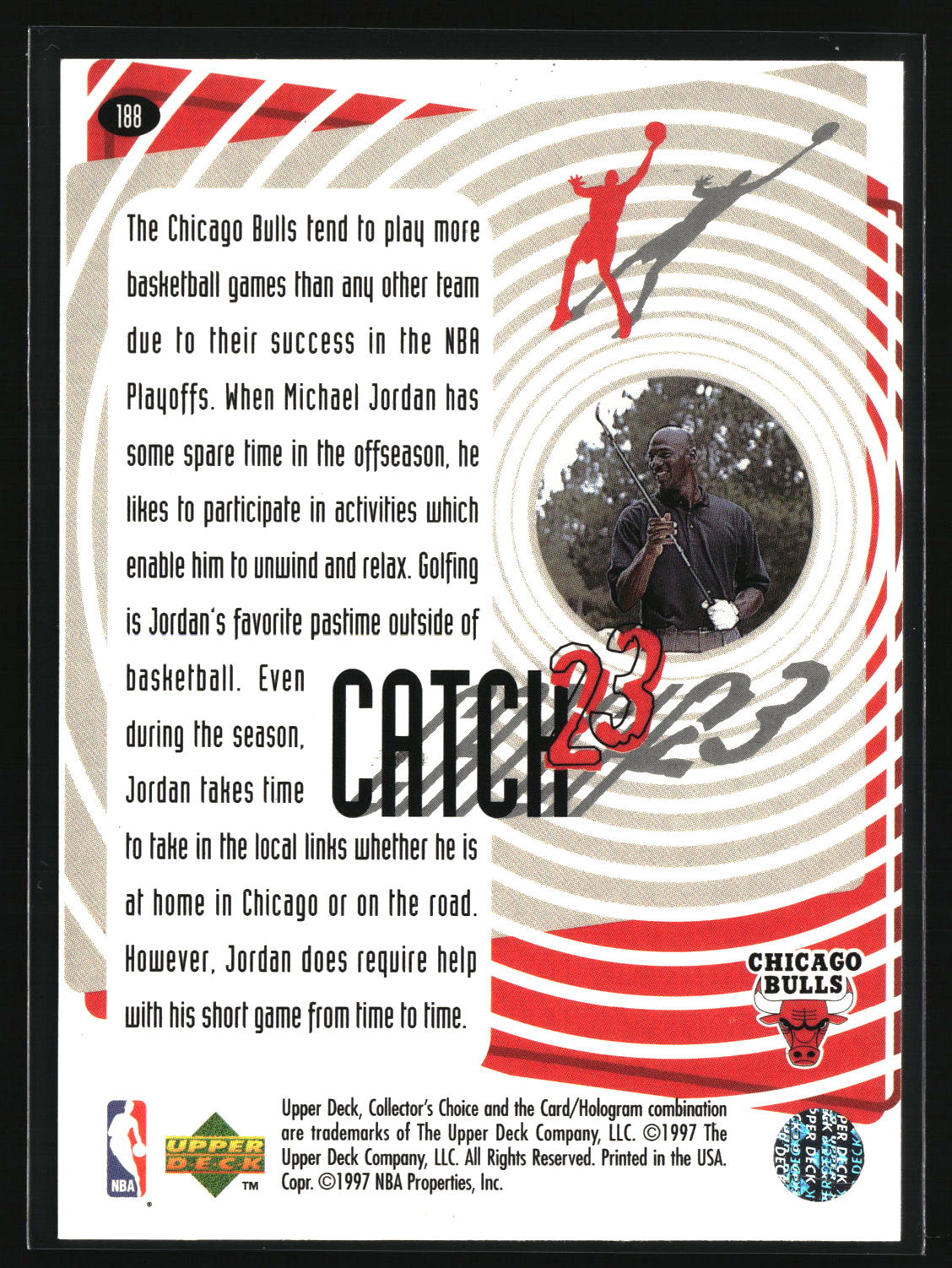 Michael Jordan 1997-98 Collector's Choice #188