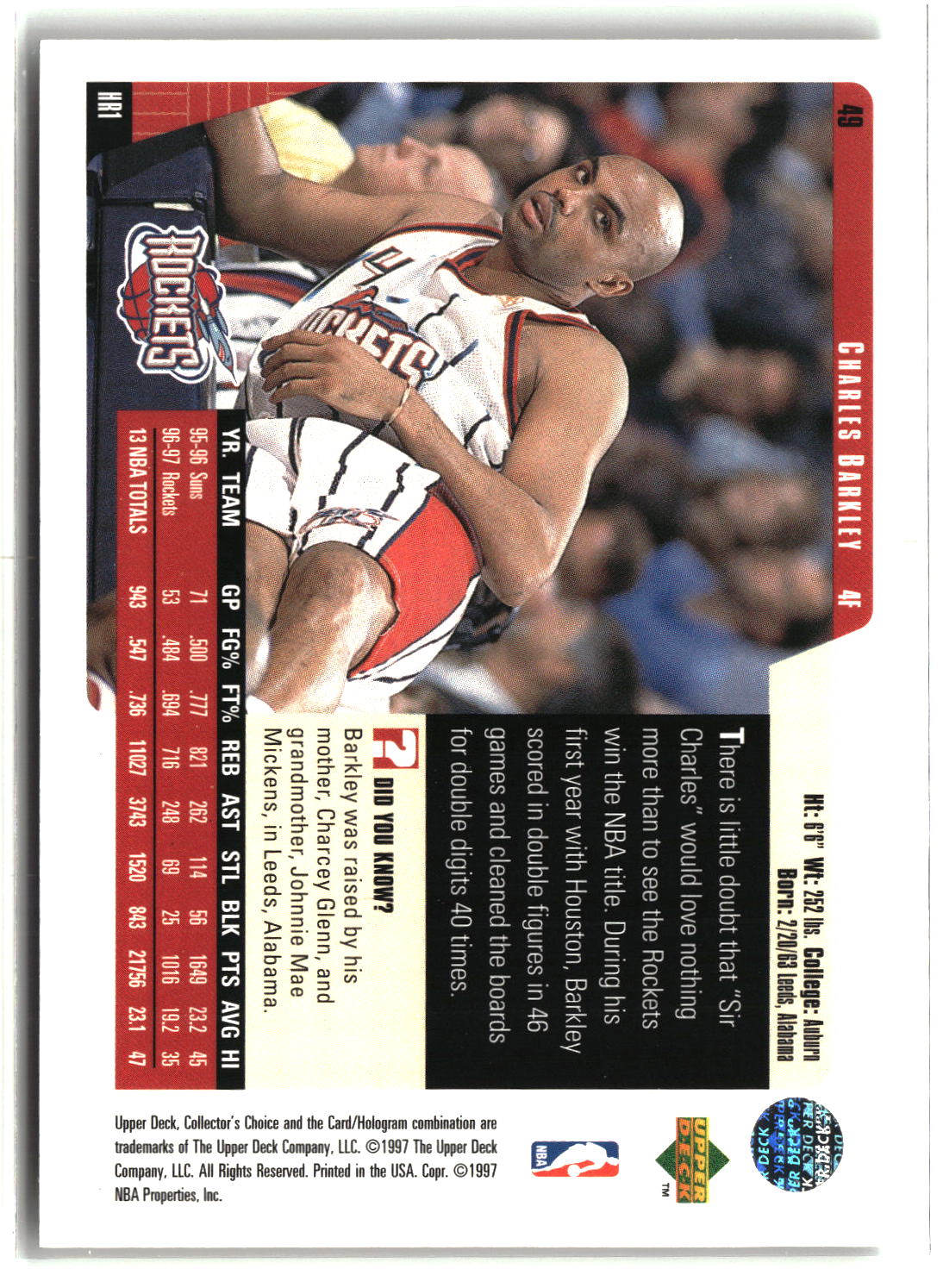 Charles Barkley 1997-98 Collector's Choice #49