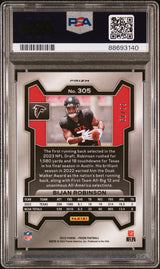 Bijan Robinson 2023 Panini Prizm Blue Ice #305 61/99 PSA 10
