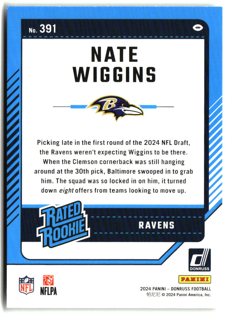 Nate Wiggins 2024 Donruss #391
