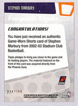 Stephon Marbury 2002-03 Stadium Club Frequent Flyers Relics #FF-SM #/700
