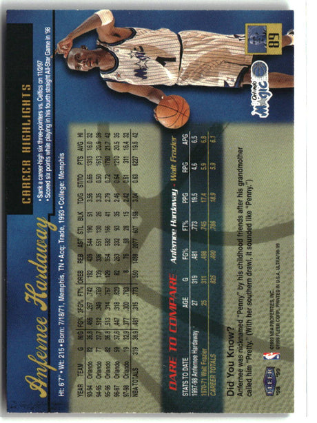 Anfernee Hardaway 1998-99 Ultra #89