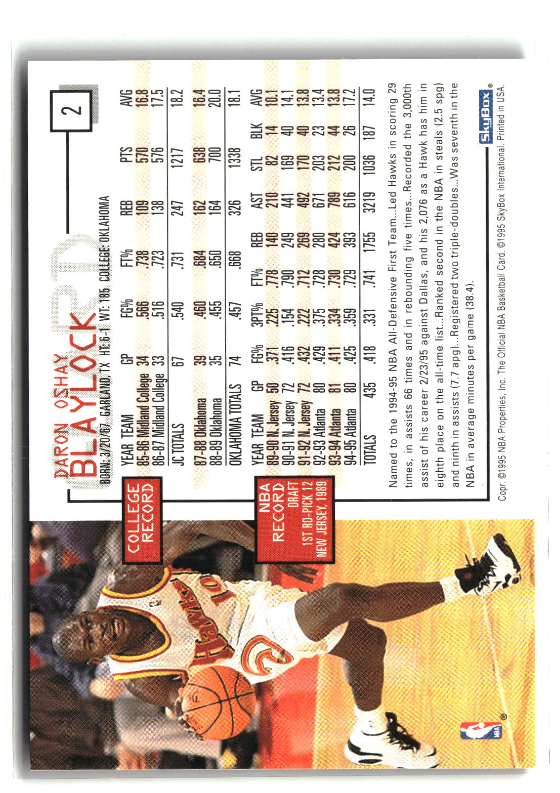Mookie Blaylock 1995-96 Hoops #2