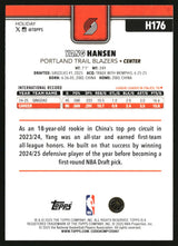 Yang Hansen 2025-26 Topps Holiday #H176