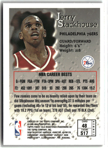 Jerry Stackhouse 1996-97 Finest #48