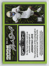 Jeremiyah Love 2025 Leaf Optichrome Autographs Crystal Blue #MA-JL1 #/3