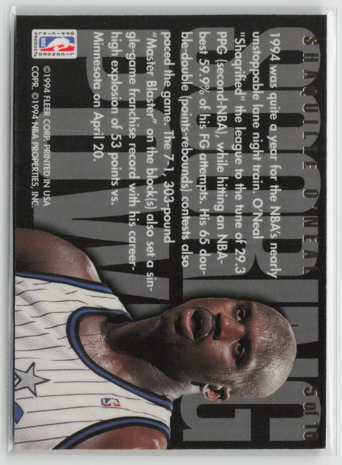 Shaquille O'Neal 1994-95 Flair Scoring Power #5