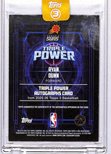 Ryan Dunn 2025-26 Topps 3 Triple Power Autos Blue #TP-RD #/15