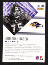 Jonathan Ogden 2020 Panini Illusions Elusive Ink #EI18 #/25