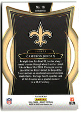 Cameron Jordan 2024 Panini Select Black & Red Prizm Shock #16