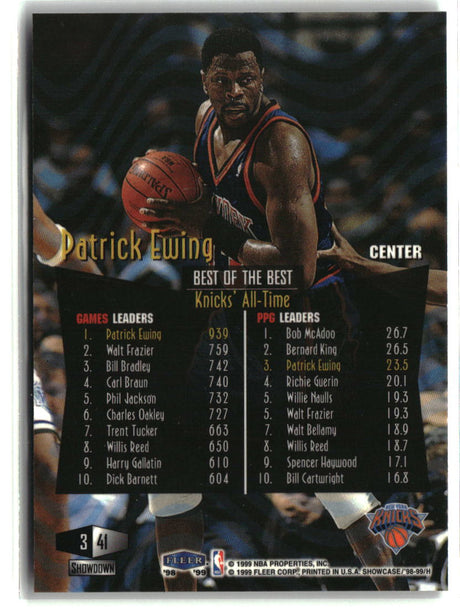Patrick Ewing 1998-99 Flair Showcase #41