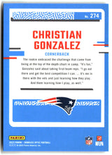 Christian Gonzalez 2023 Donruss Optic #274