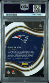 Tom Brady 2020 Panini Select Die Cut White Prizm #301 PSA 9