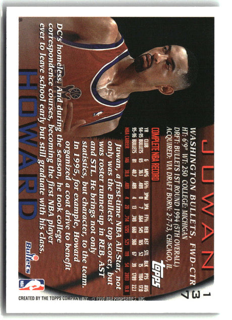 Juwan Howard 1996-97 Topps NBA at 50 #137