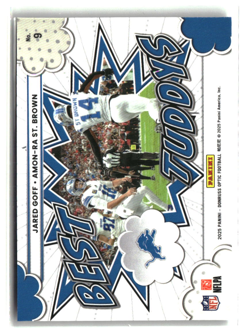 Jared Goff/Amon-Ra St. Brown 2025 Donruss Optic Best Tuddys #9