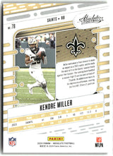 Kendre Miller 2024 Panini Absolute Green Waves #78 #/50