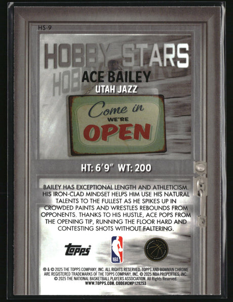 Ace Bailey 2025-26 Bowman Hobby Stars #HS-9