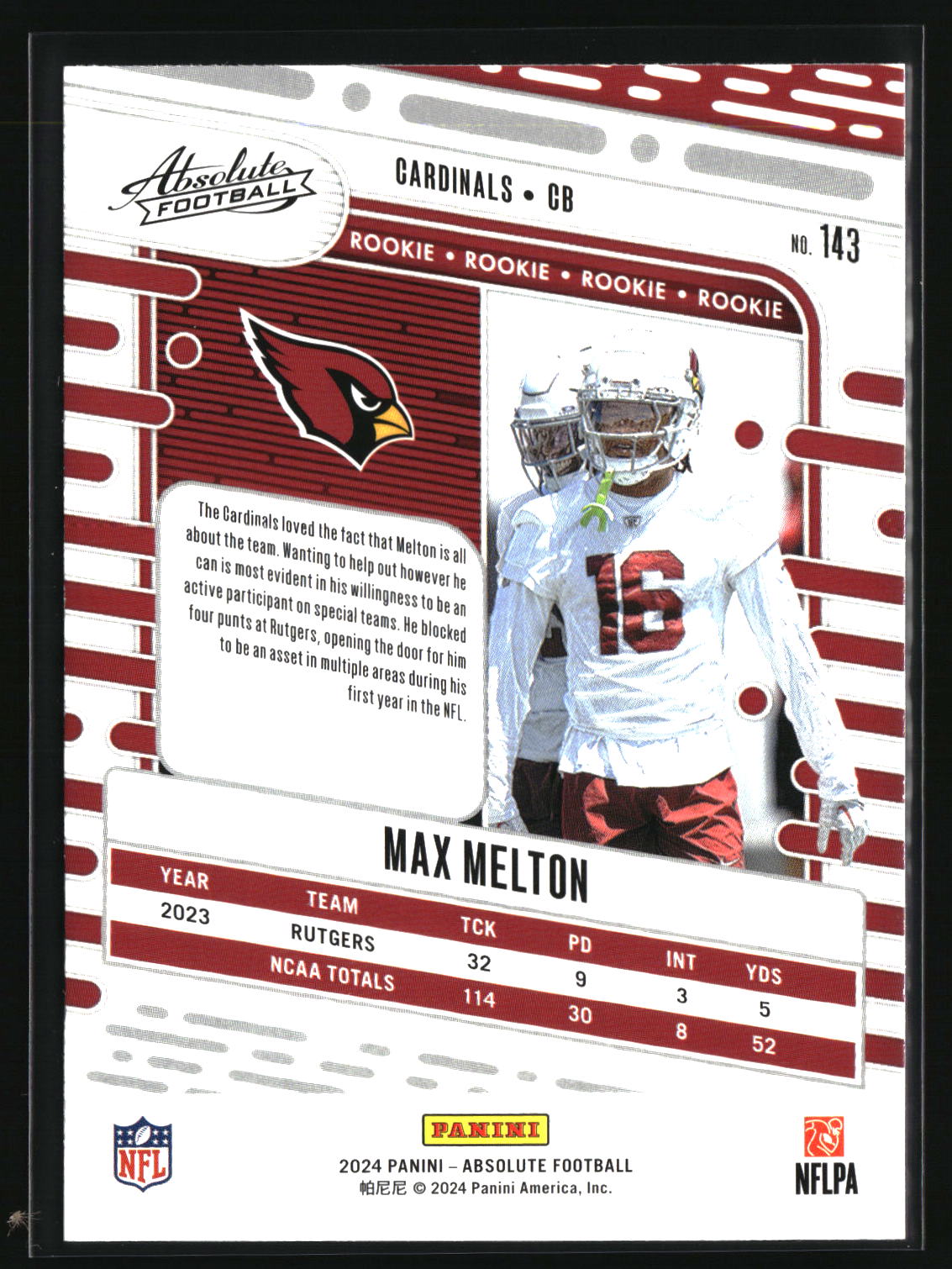 Max Melton 2024 Panini Absolute Retail #143