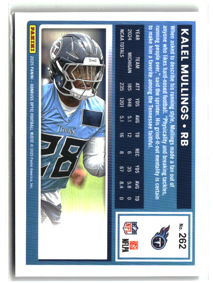Kalel Mullings 2025 Donruss Optic #262