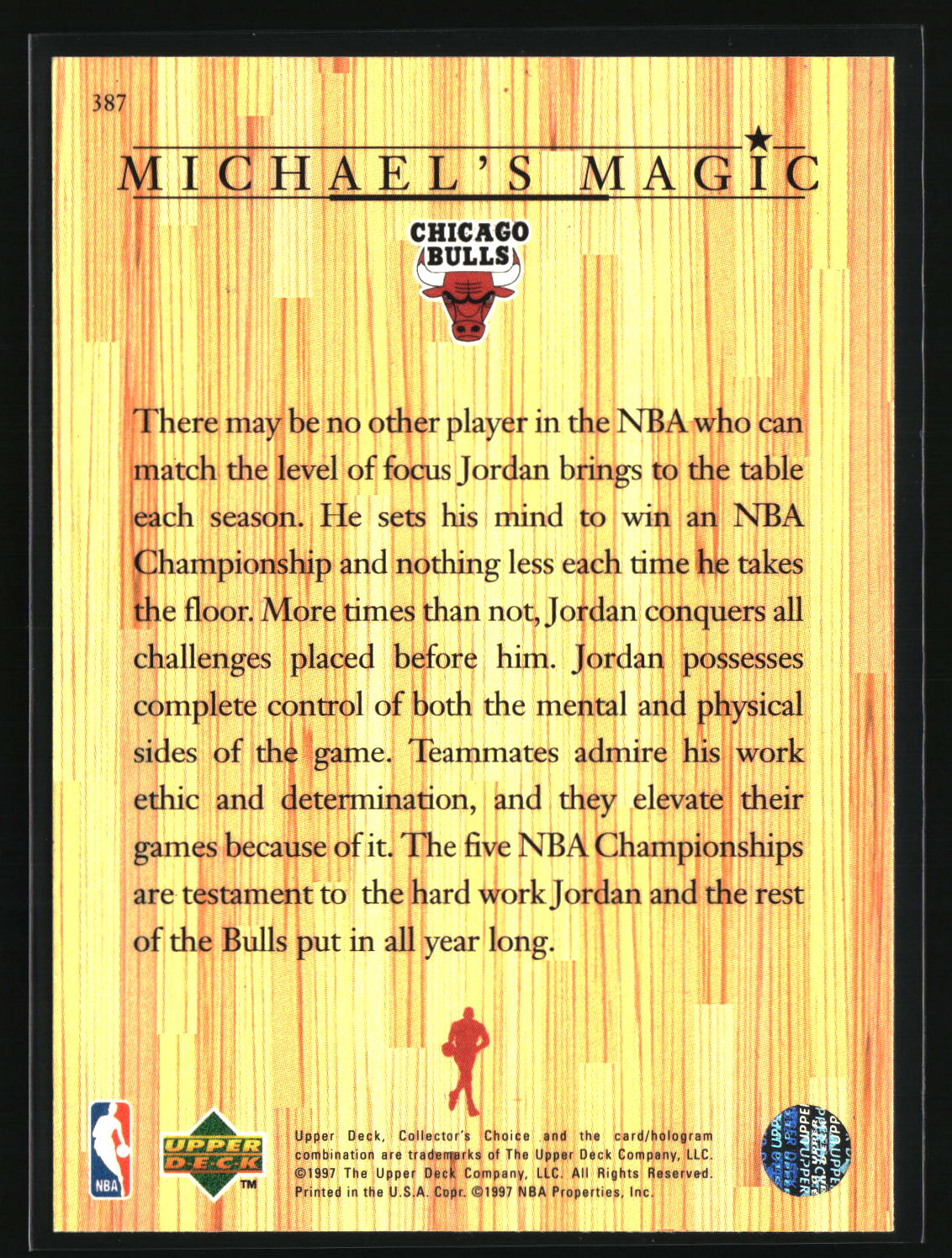 Michael Jordan 1997-98 Collector's Choice #387