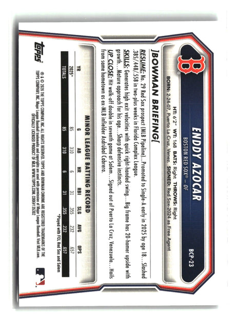 Enddy Azocar 2026 Bowman Chrome Prospects #BCP-23