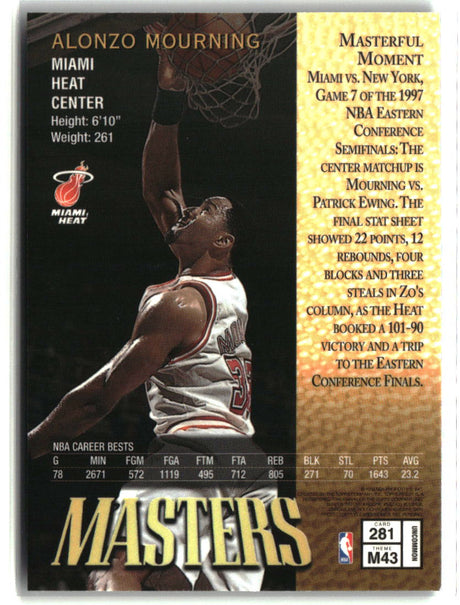 Alonzo Mourning 1997-98 Finest #281
