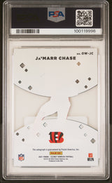Ja'marr Chase 2021 Panini Clearly Donruss Out Of This World Auto #OWJC /20 PSA 9