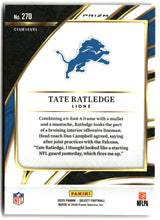 Tate Ratledge 2025 Panini Select Silver Prizm #270