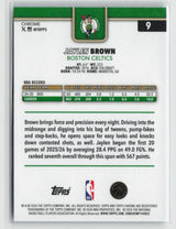 Jaylen Brown 2025-26 Topps Chrome Update Aqua Refractor #9 #/199